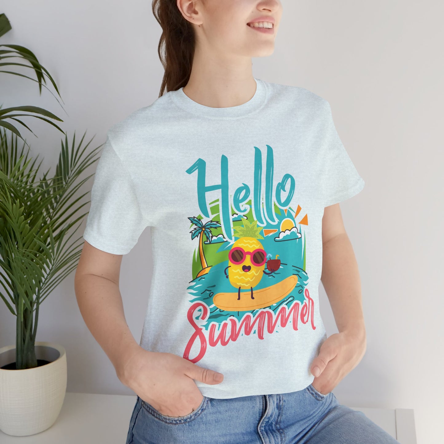 Hello Summer - Unisex Jersey Short Sleeve Tee - 13088