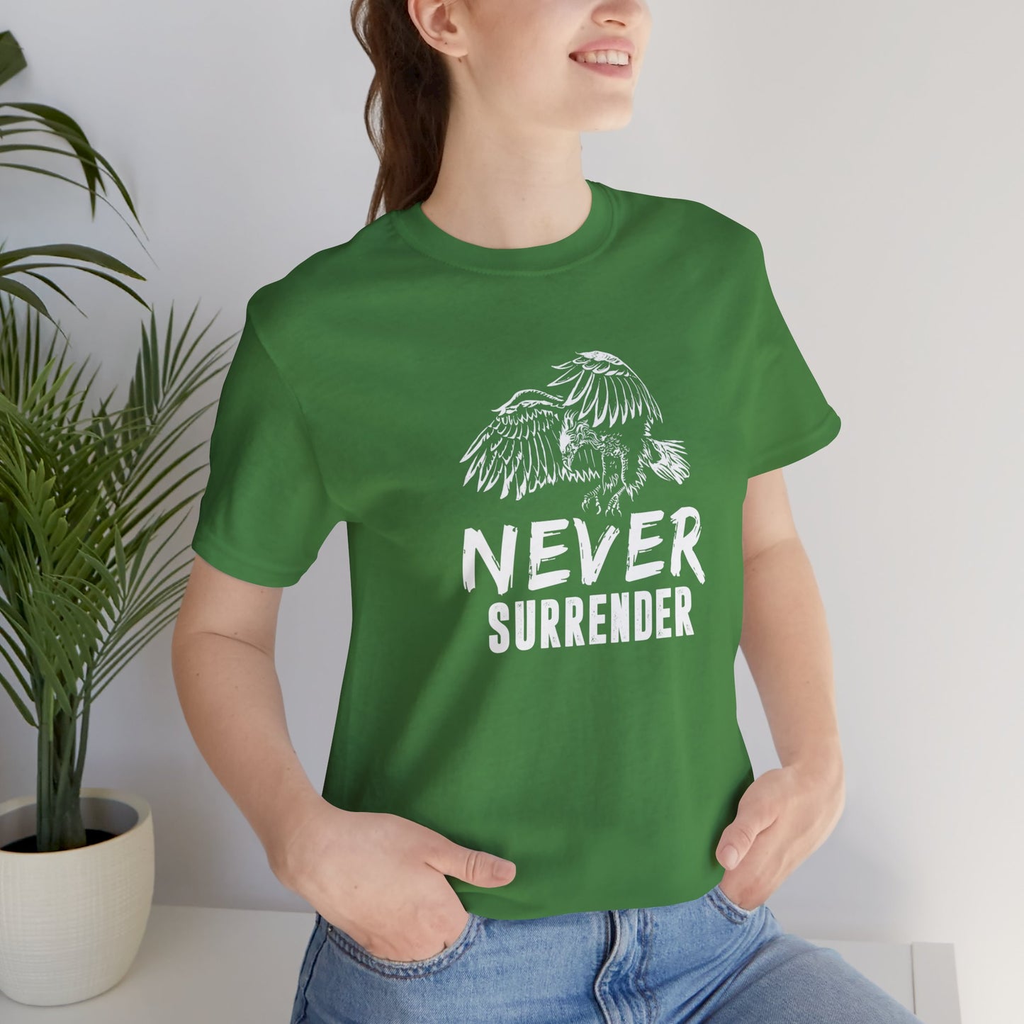 Motivational: Never Surrender - Unisex Jersey Short Sleeve Tee