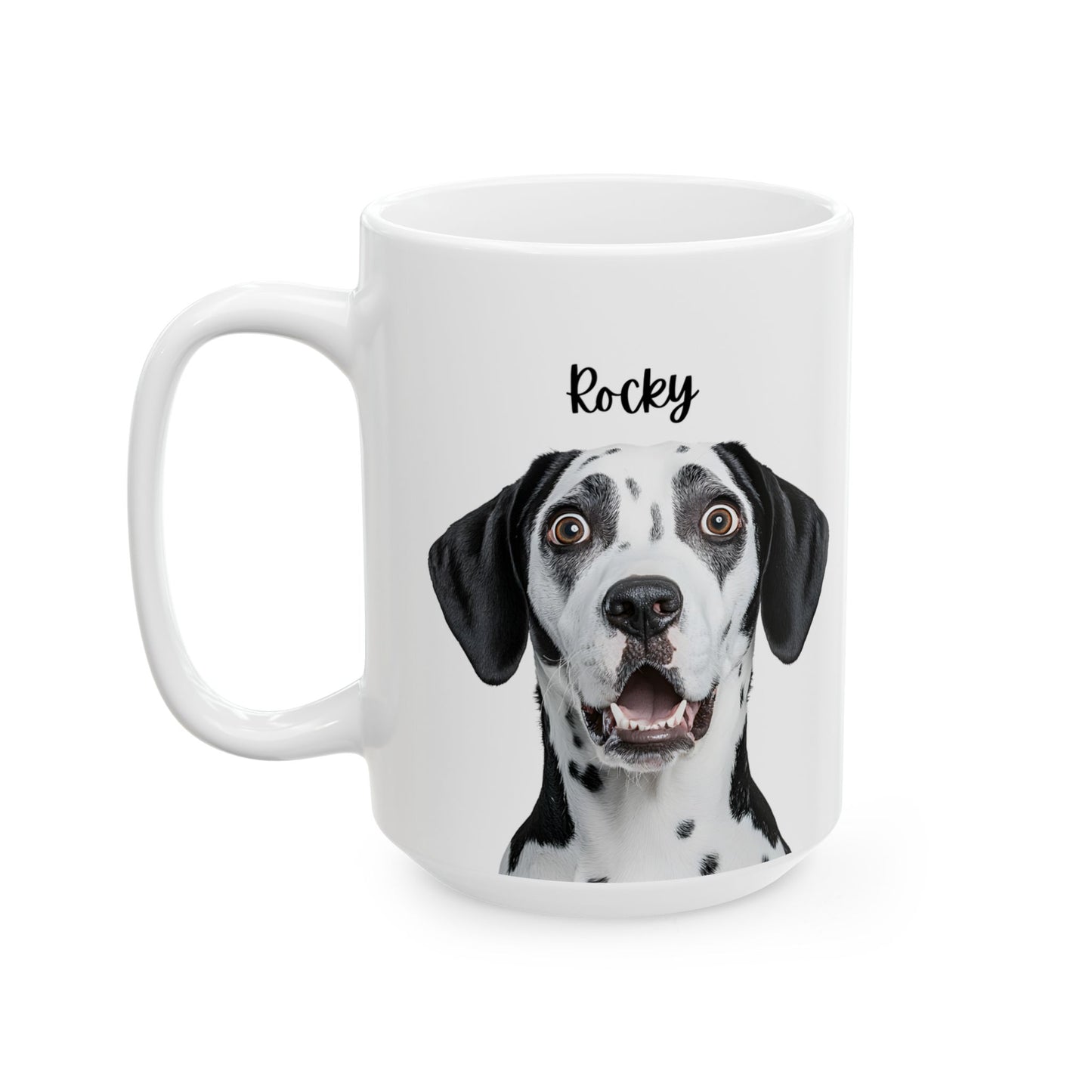 Personalized  Dog Ceramic Mug | Pet Lover Gift, Unique Coffee Cup, Dog Mom Mug, Customizable Pet Mug - 14158