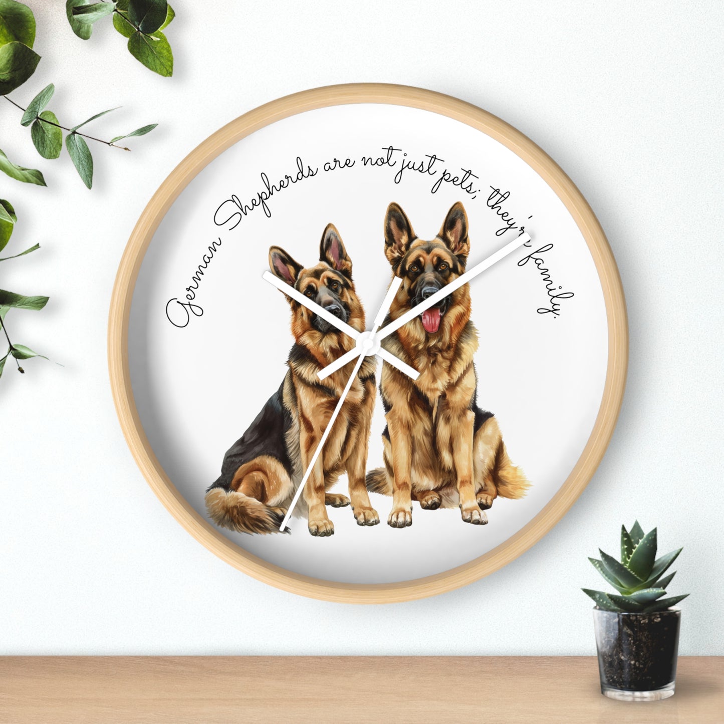 German Shepherds are not just pets; they're family - Wall Clock