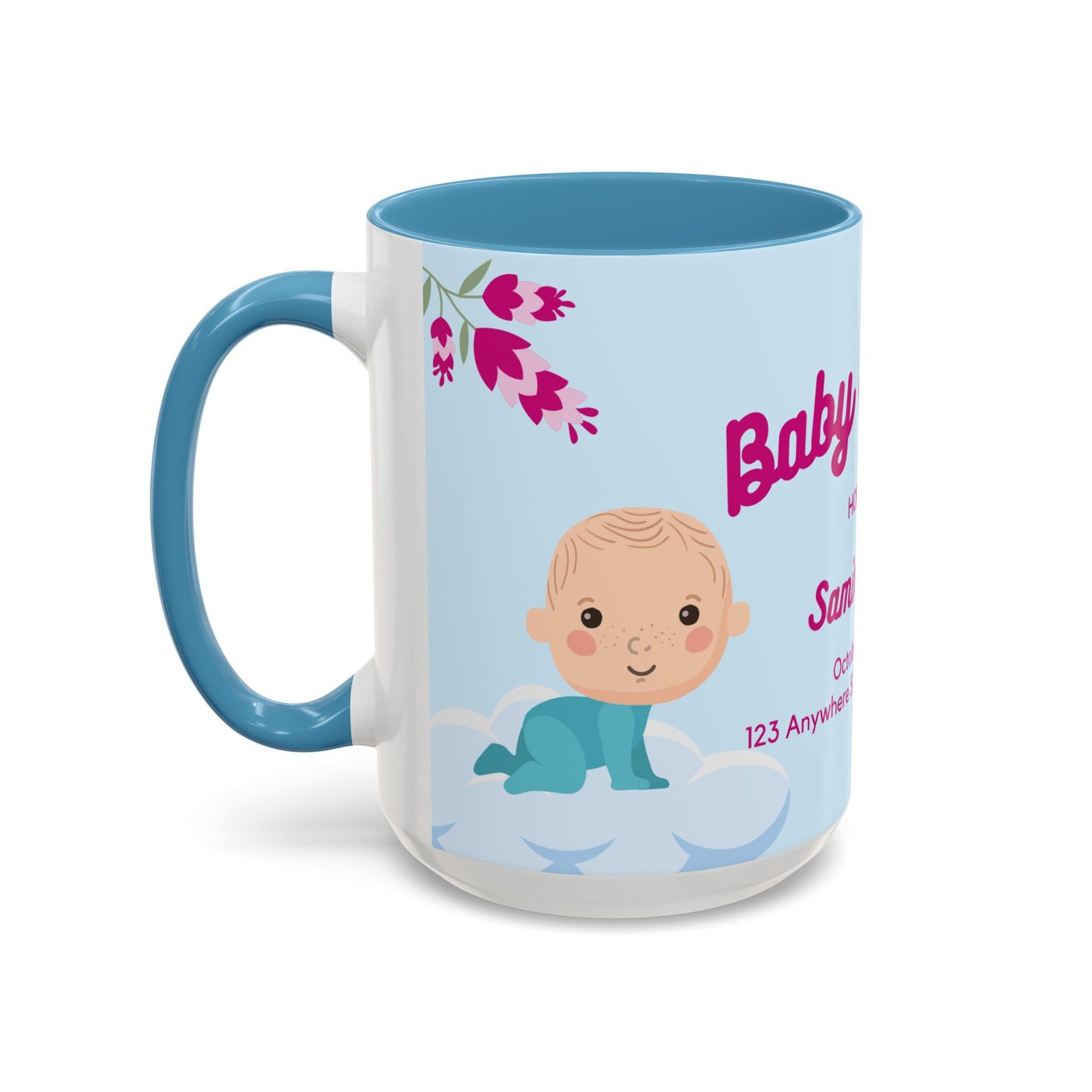 Baby Shower, Detail Customizable - Accent Coffee Mug (11, 15oz) - 11075