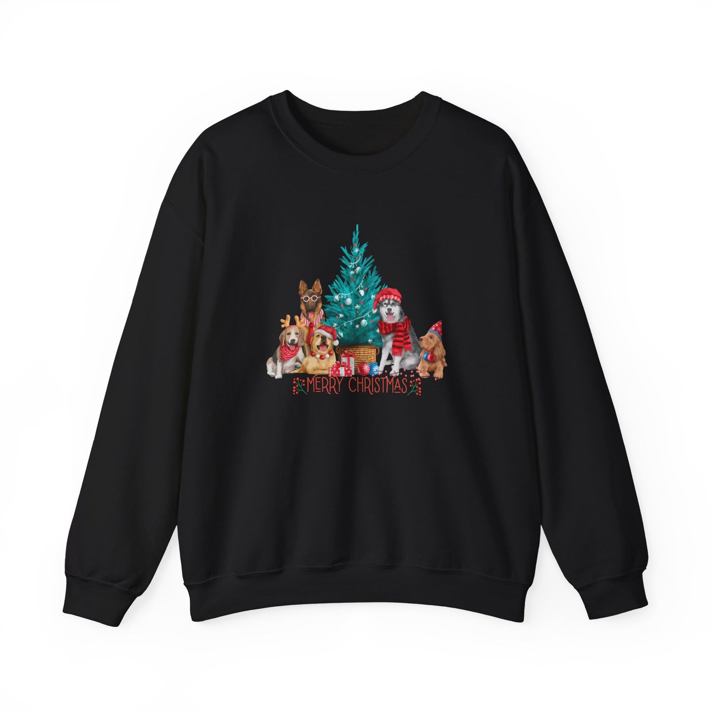 Merry Christmas, Dogs - Unisex Heavy Blend™ Crewneck Sweatshirt - 10265