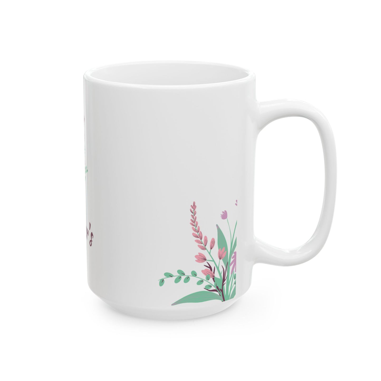 Happy Mother's Day Floral Ceramic Mug - Perfect Gift for Mom - 12582