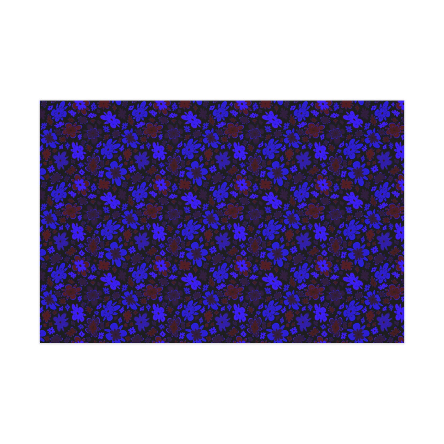 Vintage Blue Flowers - Gift Wrap Papers - 10216