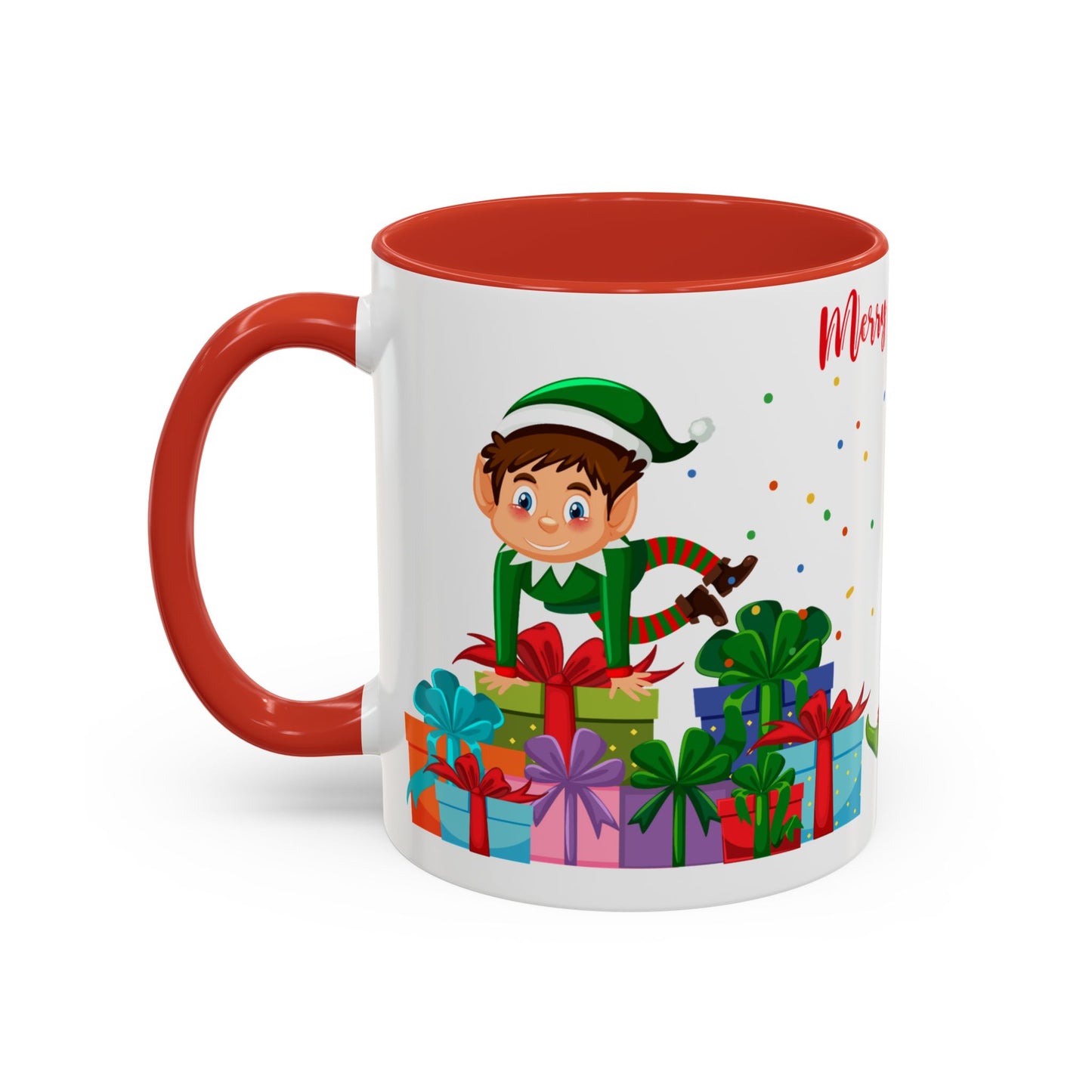 Elves, Merry Christmas - Accent Coffee Mug (11, 15oz) - 10360