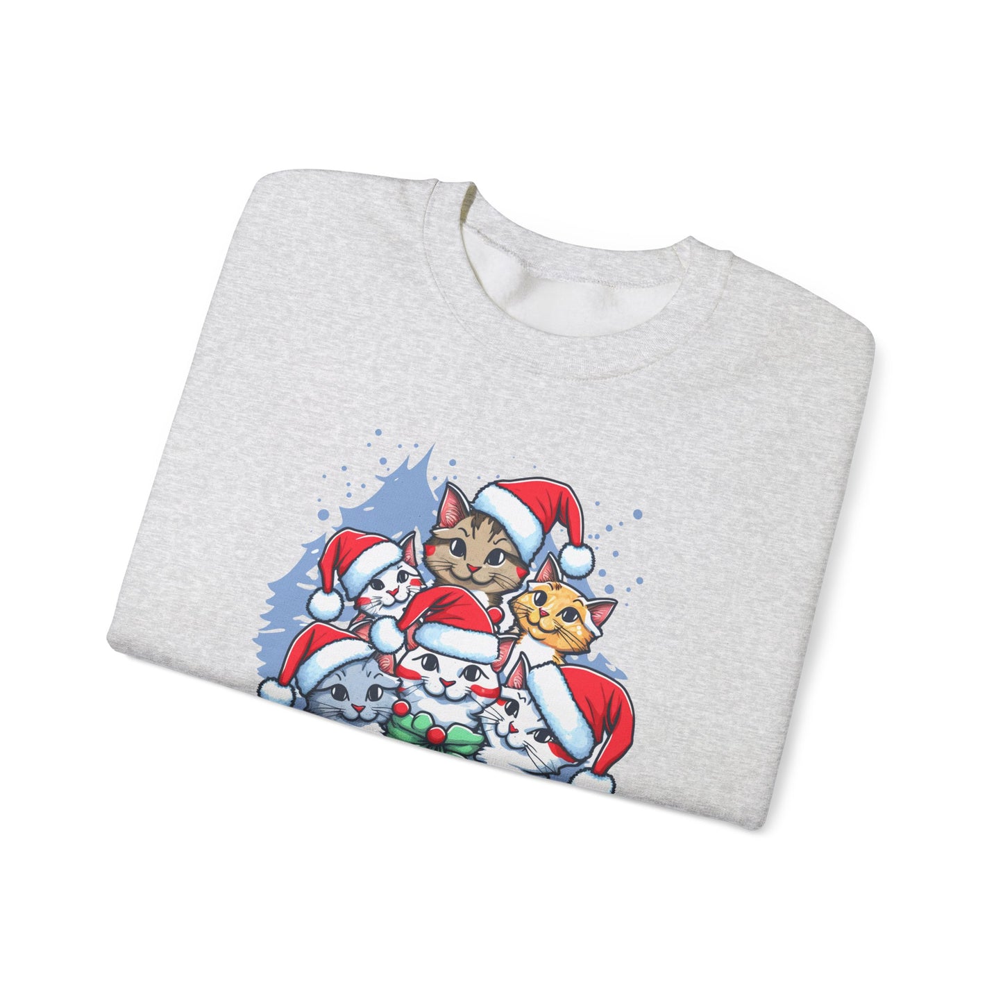 Merry Christmas, Cats - Unisex Heavy Blend™ Crewneck Sweatshirt