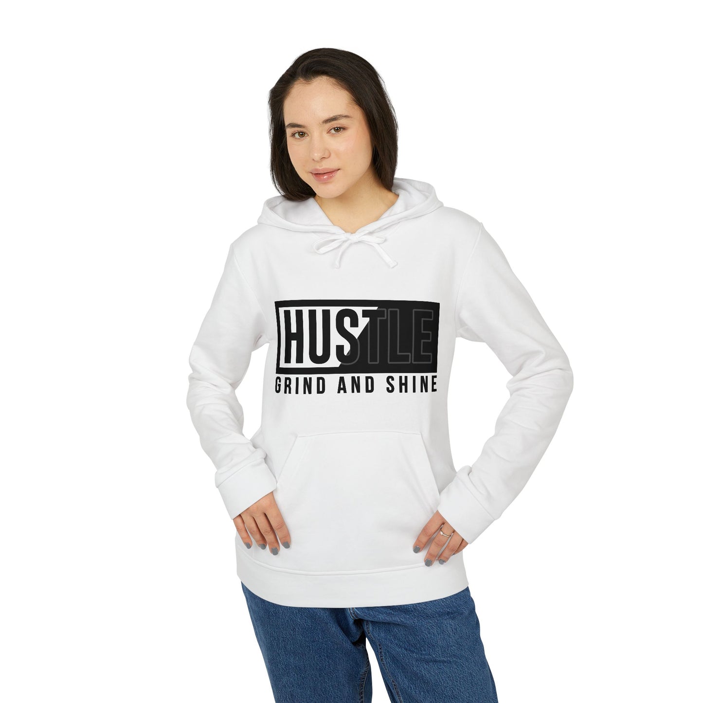 Hustle, Grind And Shine - Adidas Unisex Fleece Hoodie