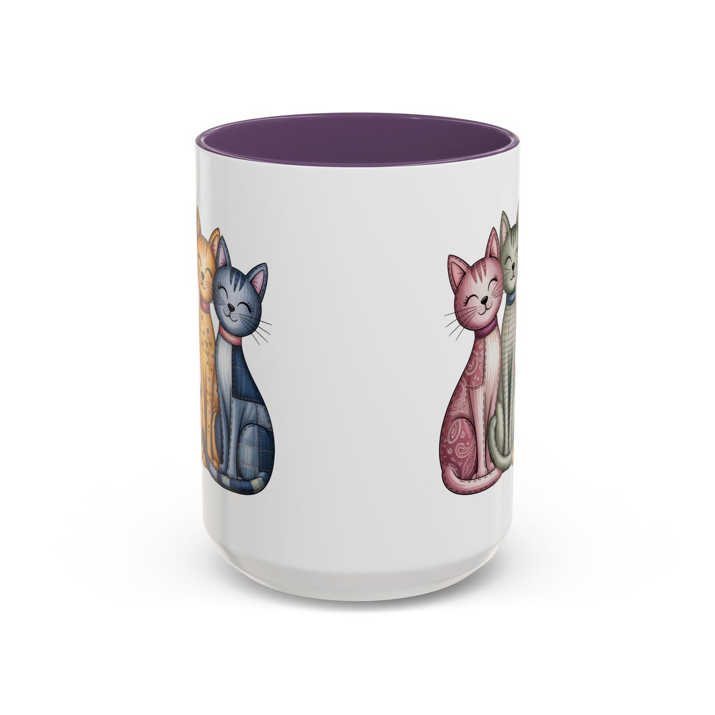 Happy Cats Illustration Mug – Colorful Cat Art Coffee Cup (11oz / 15oz) - 14769