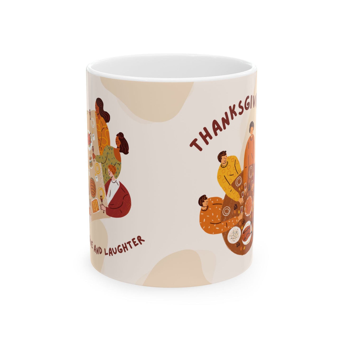 Sharing Love & Laughter, Thanksgiving Joy - Ceramic Mug, (11oz, 15oz) - 10896
