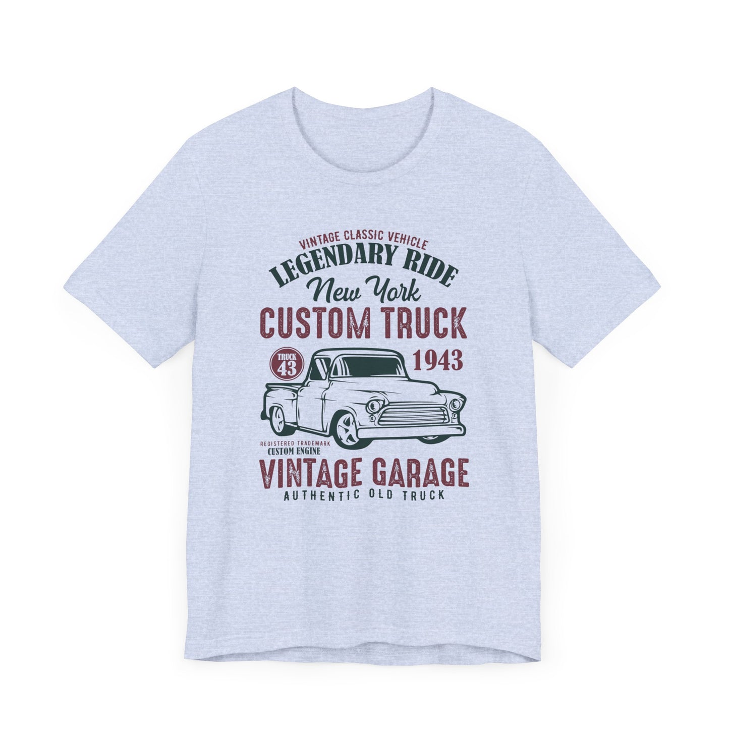 Vintage Classic Vehicle, Legendary Ride, New York Custom Truck - Unisex Jersey Short Sleeve Tee