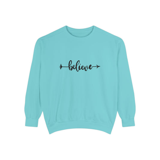 Believe - Unisex Garment-Dyed Sweatshirt - 10530