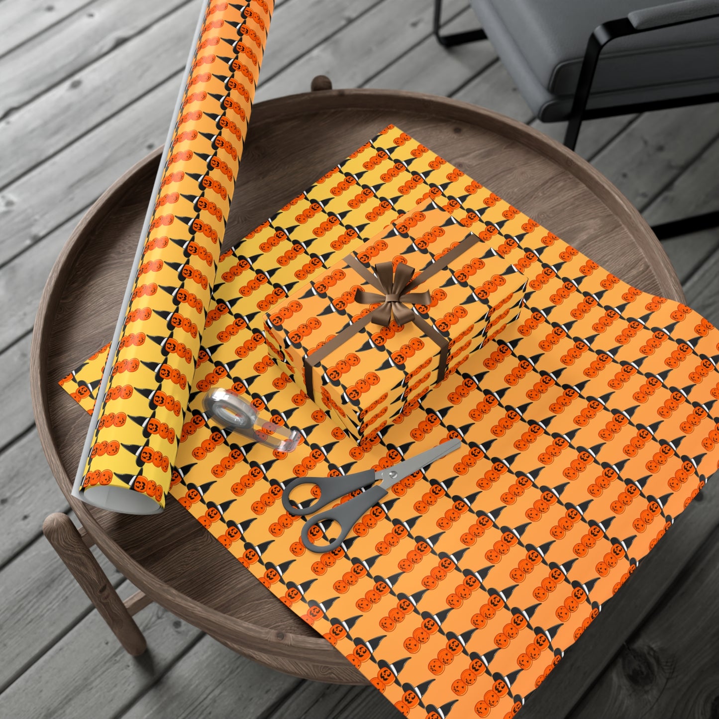 Pumpkin with Hat - Gift Wrap Papers - 13766