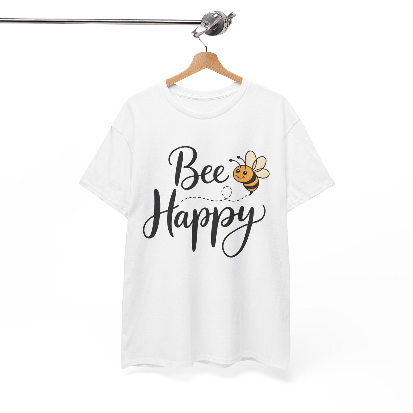 Bee Happy T-Shirt — Cute Bee Graphic Tee, Positive Vibes Gift Shirt - 14864
