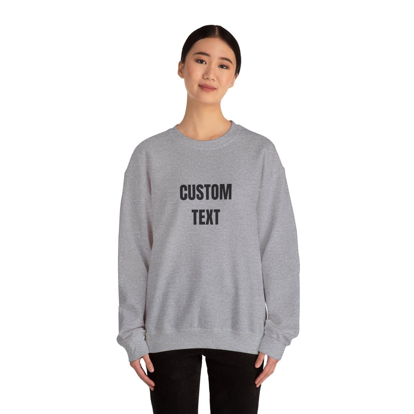 Custom Text Crewneck Sweatshirt – Personalized Unisex Pullover - 14682