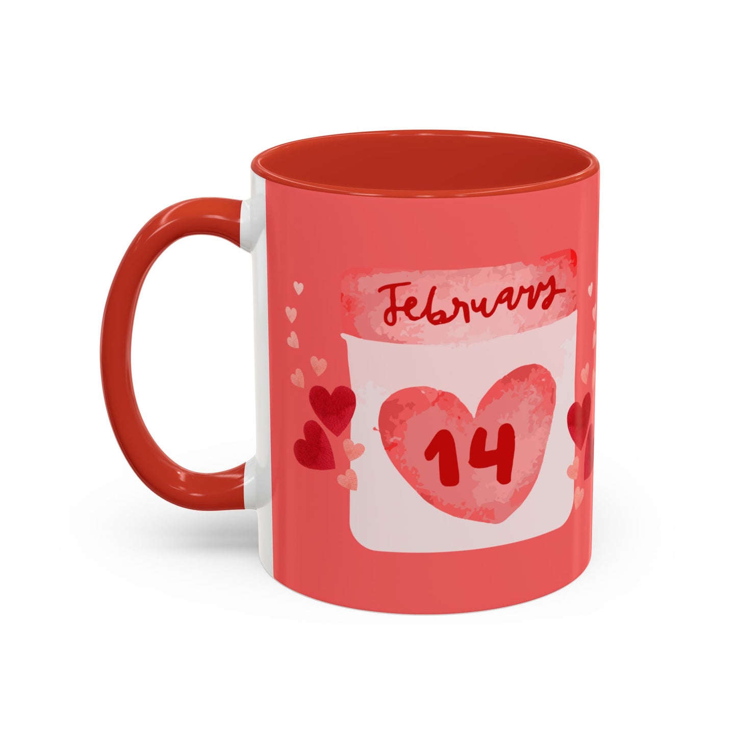 February 14, Happy Valentine's - Accent Coffee Mug (11, 15oz) - 11123