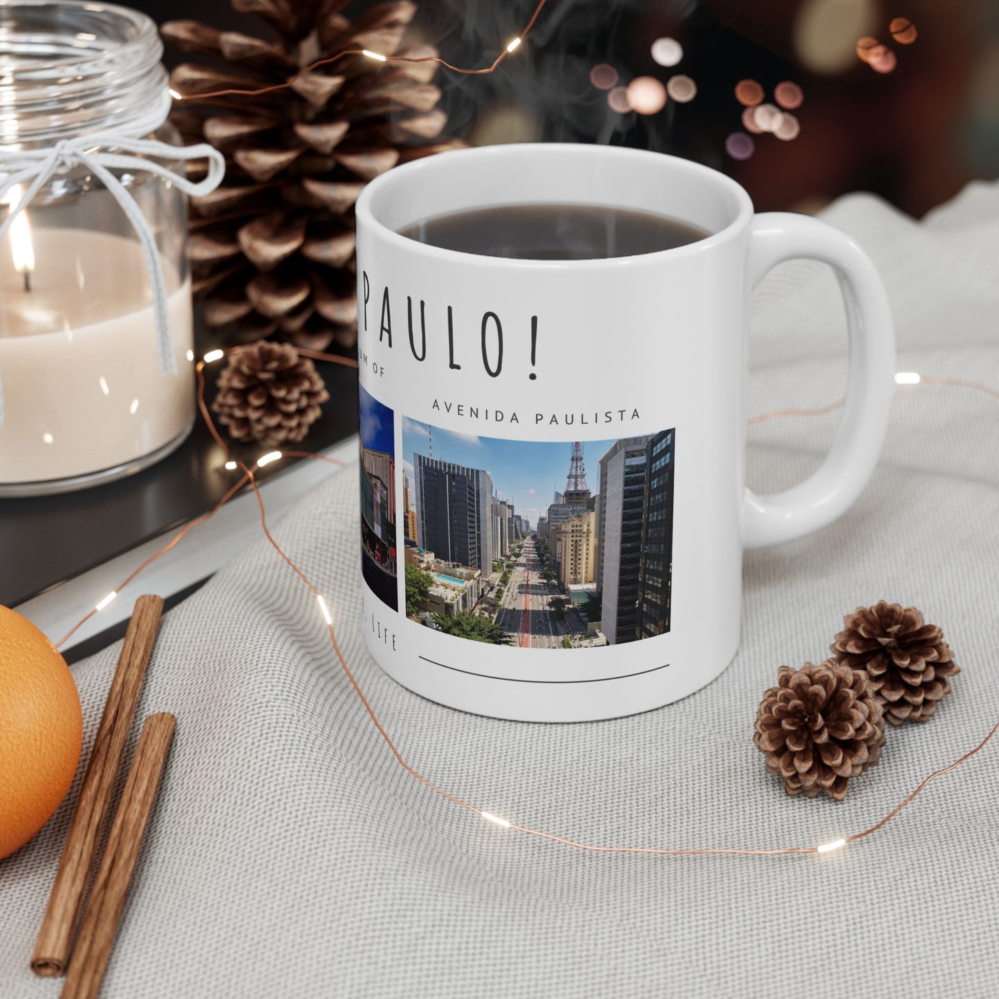 Hello Sao Paulo Ceramic Mug – Art, Culture, Life (11oz & 15oz) - 12026