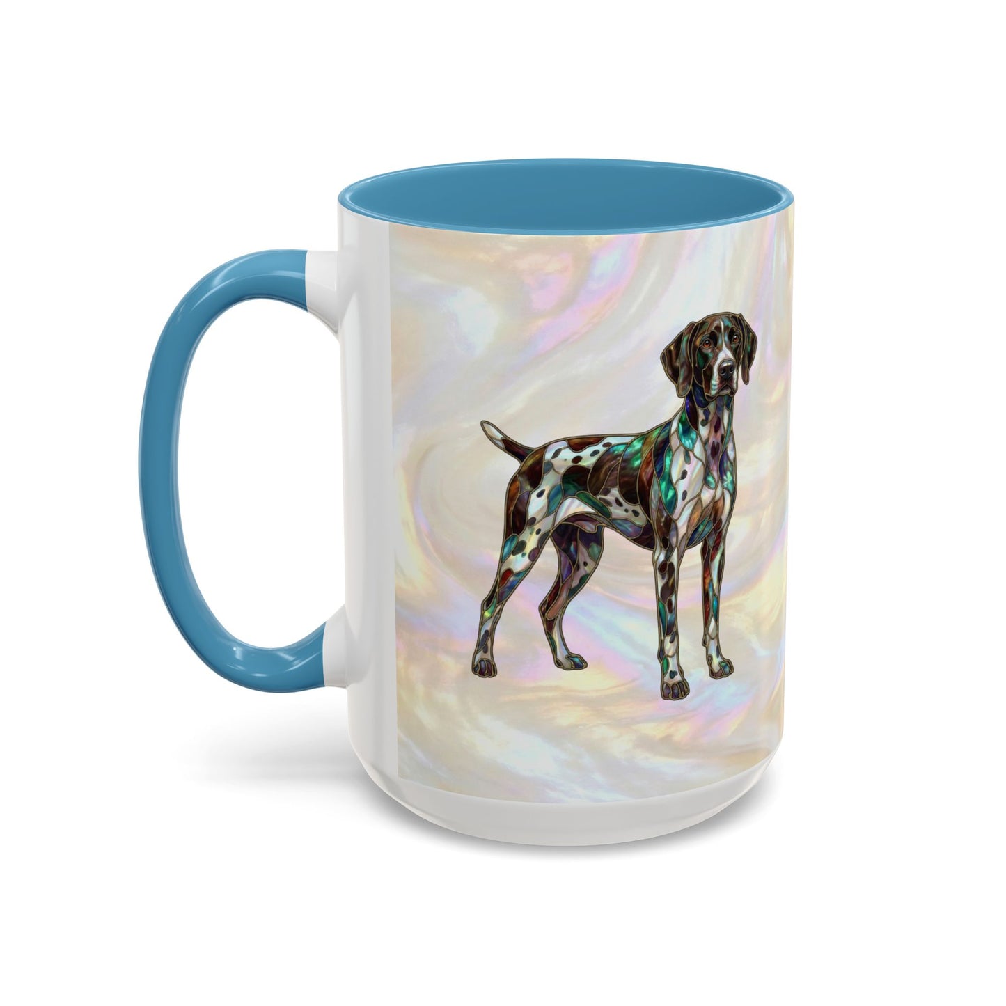 German Shorthaired Pointer Accent Coffee Mug — Stained Glass Design (11/15oz) - 14634