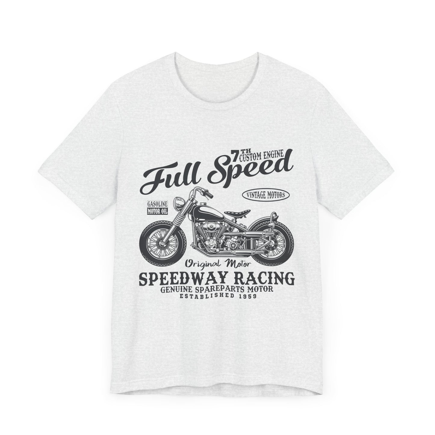 Full Speed, Vintage Motors - Unisex Jersey Short Sleeve Tee - 13297