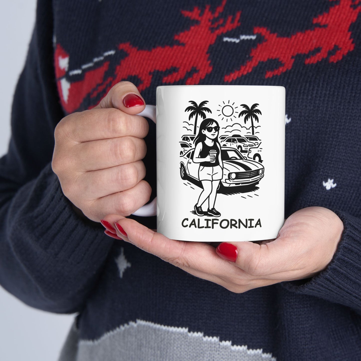 "Just a California girl, living in a traffic world." Ceramic Mug - 12730