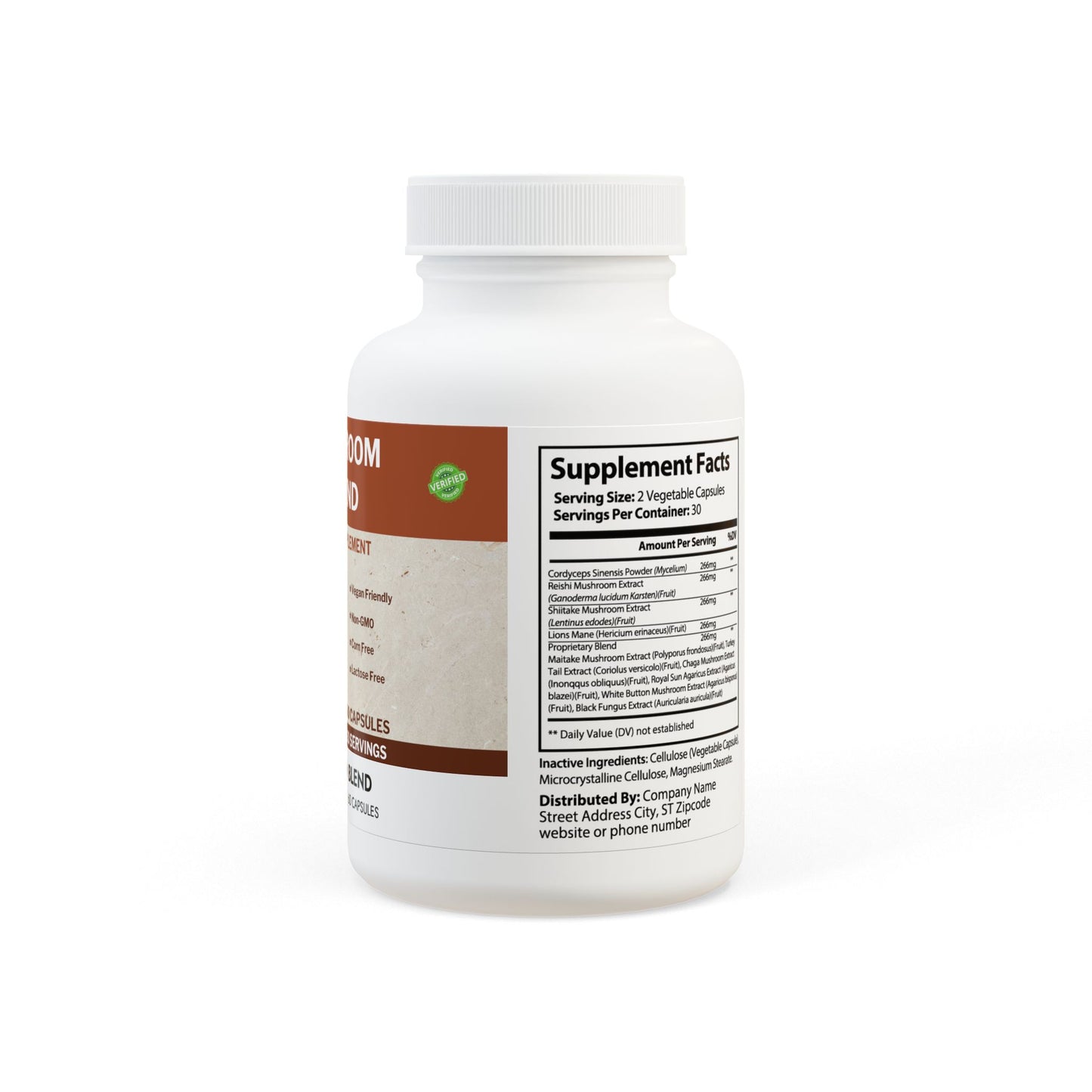 Mushroom Blend Supplement (60 Capsules) - 11992