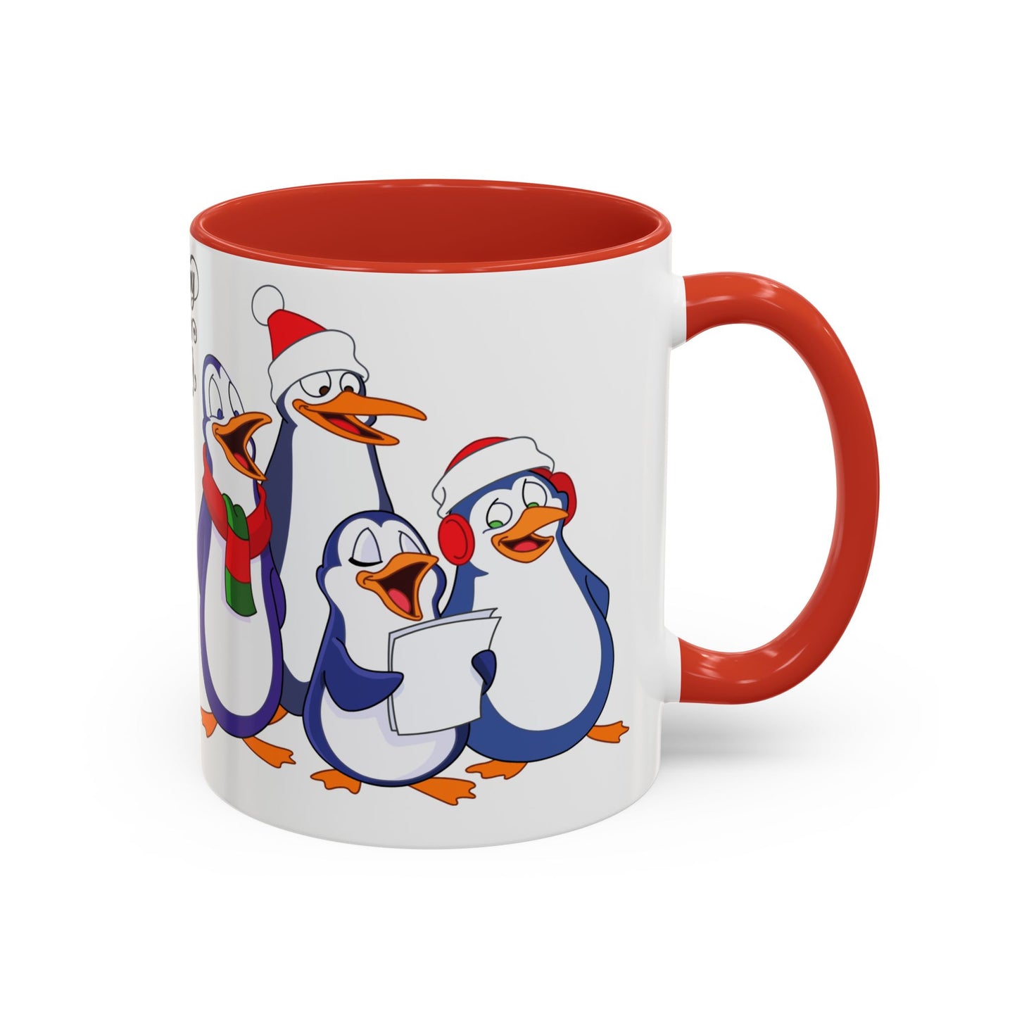 Penguins, Happy New Year - Accent Coffee Mug (11, 15oz) - 10291