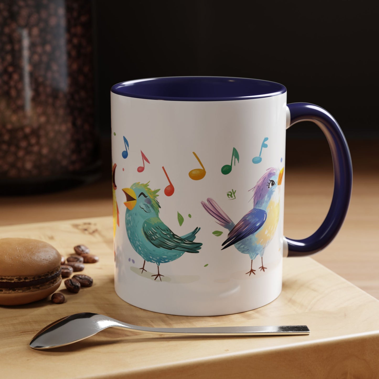 Colorful Birds - Accent Coffee Mug (11, 15oz)