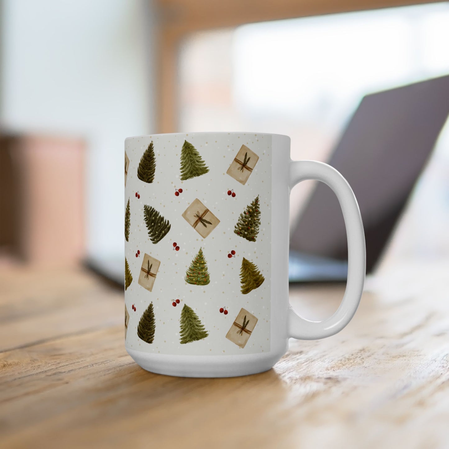 Christmas Trees & Gifts - Ceramic Mug, (11oz, 15oz) - 10914