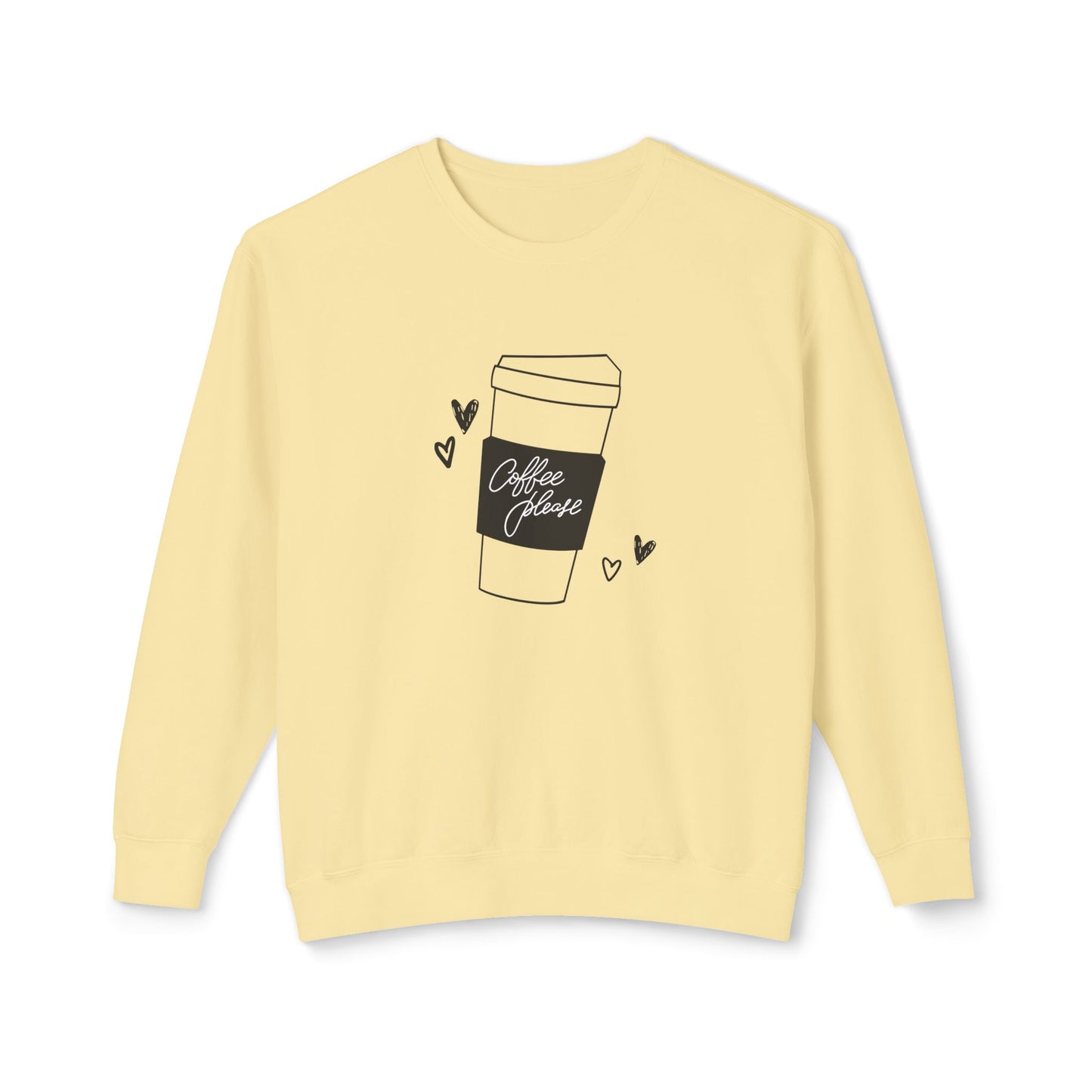 Coffee Please - Unisex Lightweight Crewneck Sweatshirt - 11285
