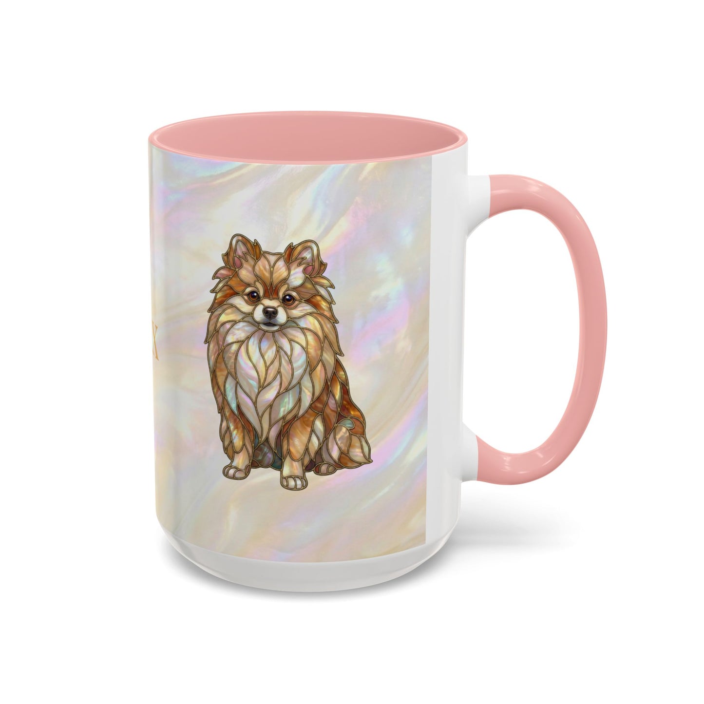 Pomeranian Accent Coffee Mug — Stained Glass Design (11/15oz) - 14638