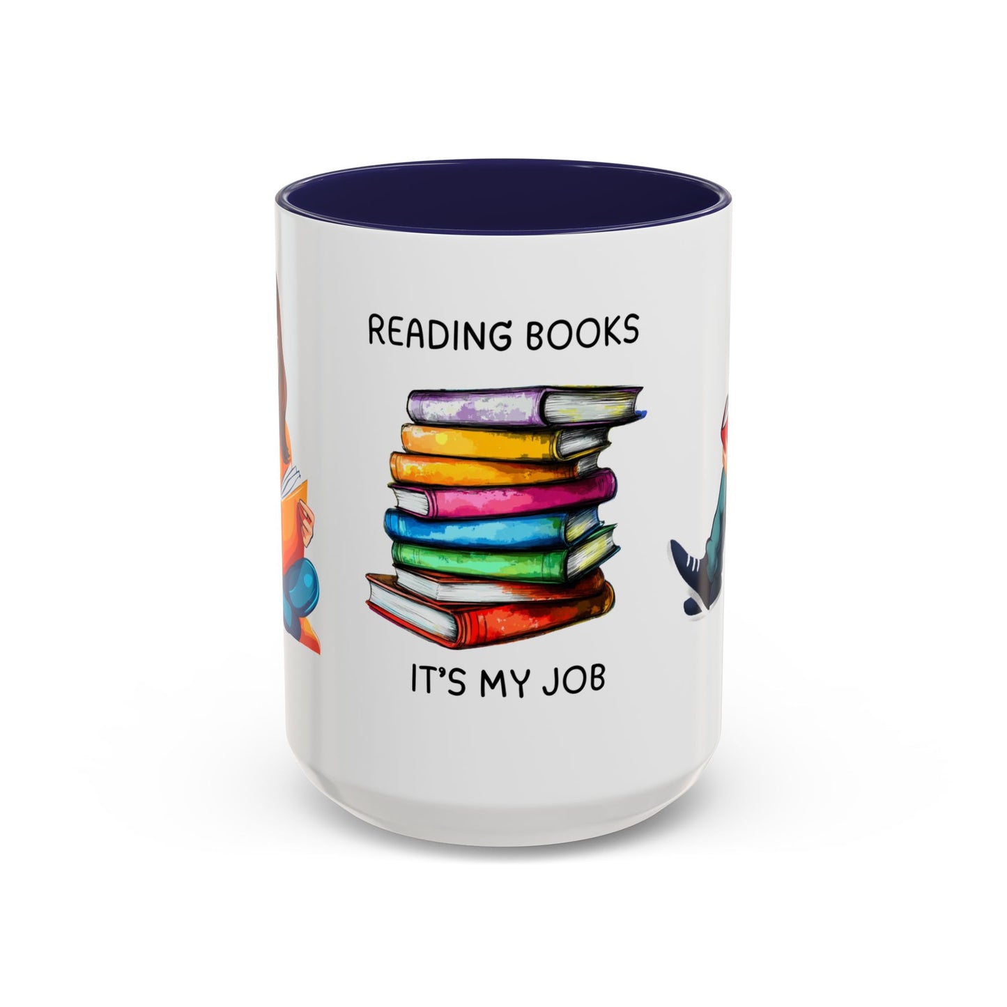 Reading Books, It's My Job - Accent Coffee Mug (11, 15oz) - 10690