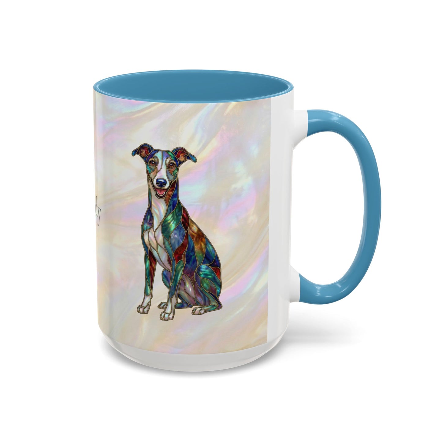 Whippet Accent Coffee Mug – Stained Glass Design 11/15oz - 14652