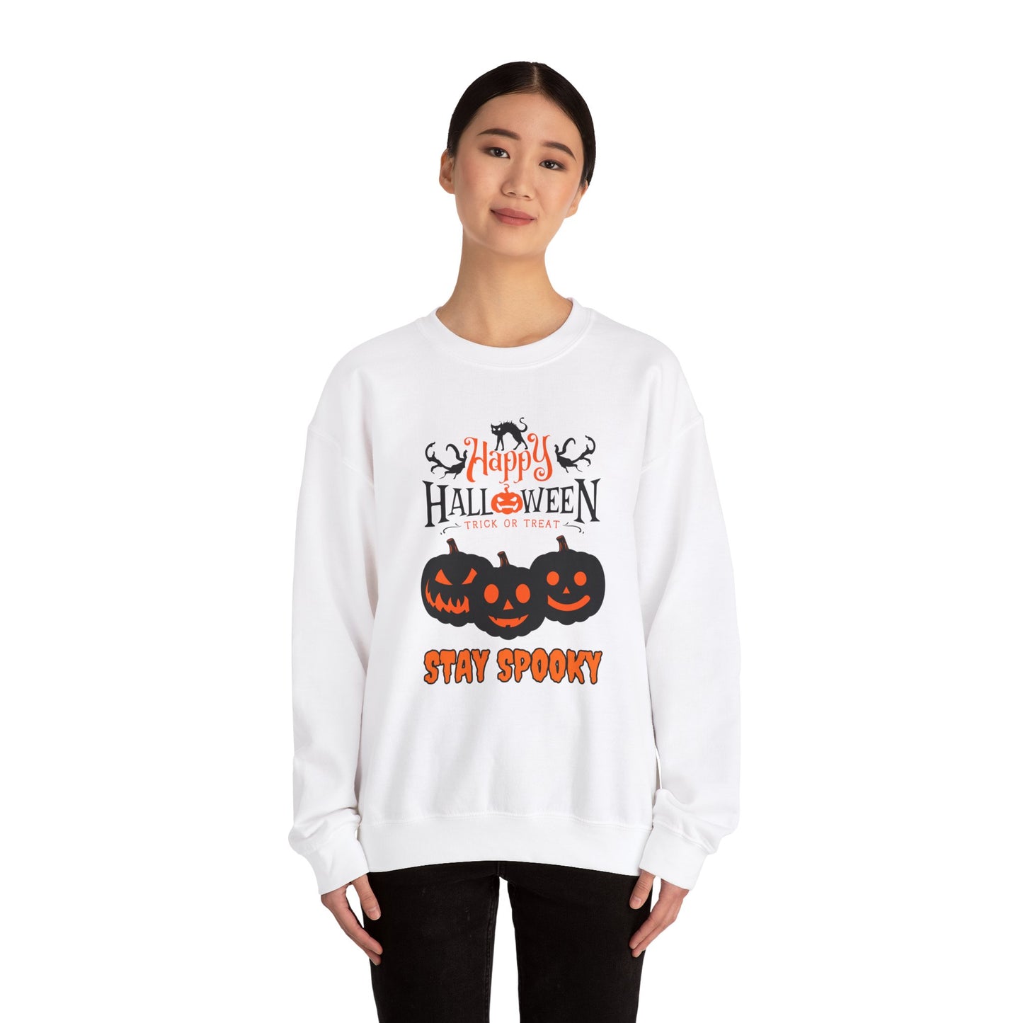 Happy Halloween, Stay Spooky - Unisex Heavy Blend™ Crewneck Sweatshirt