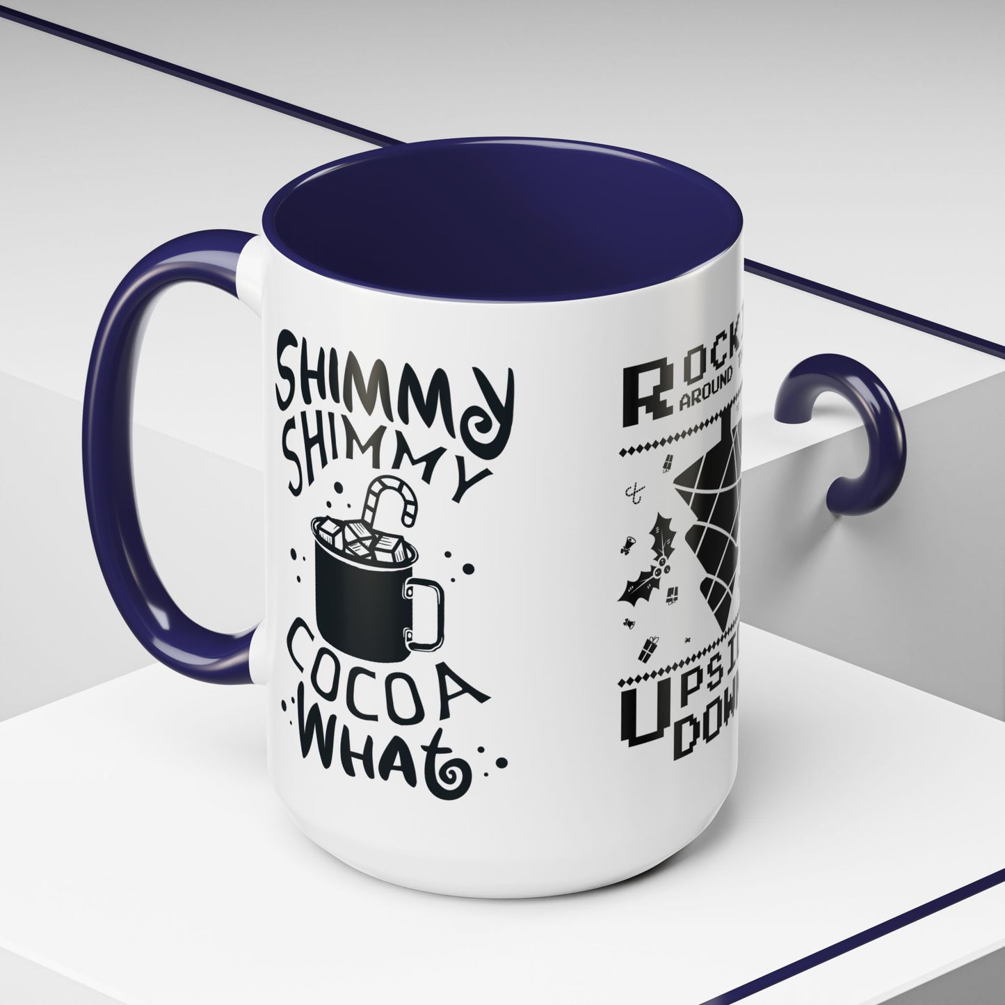 Rocking Around The Tree Upside Down - Accent Coffee Mug (11, 15oz)