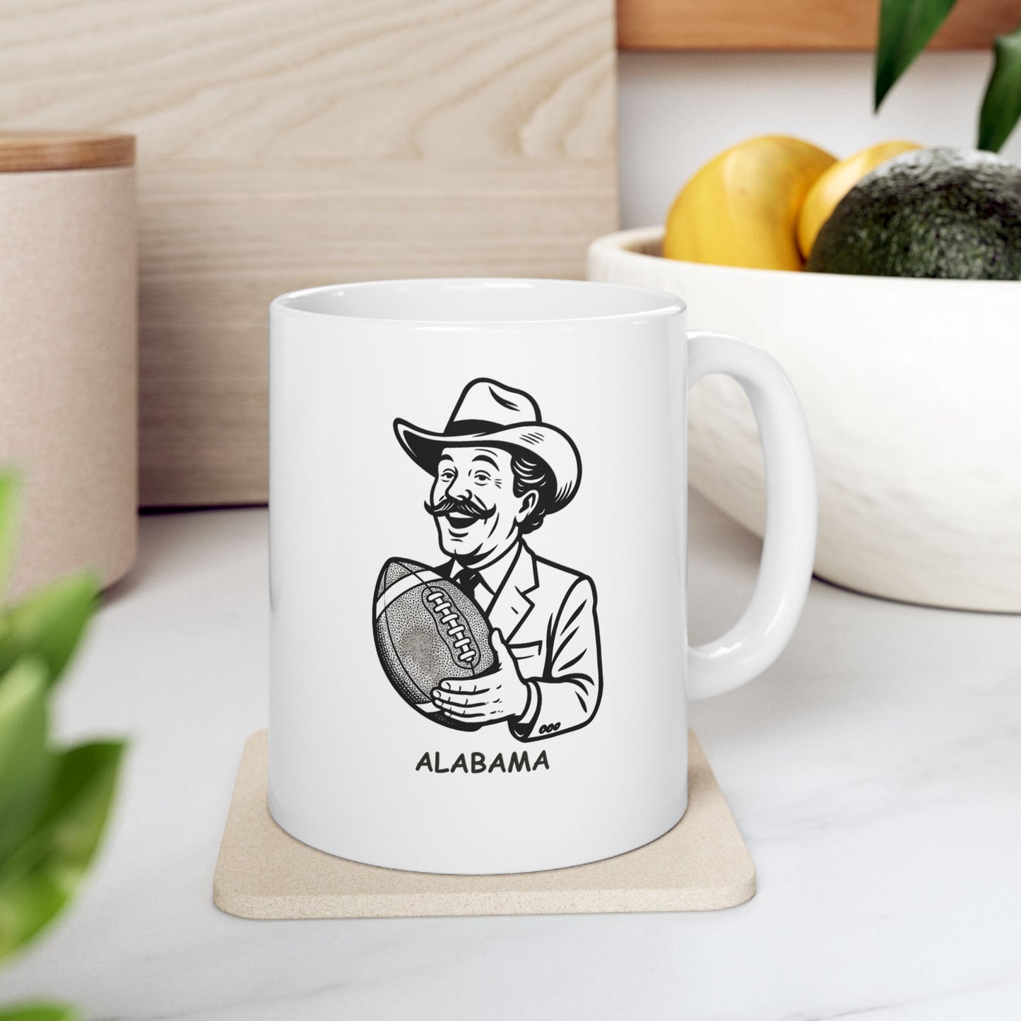 "In Alabama, we speak fluent Southern with a dash of football." Ceramic Mug - 12809