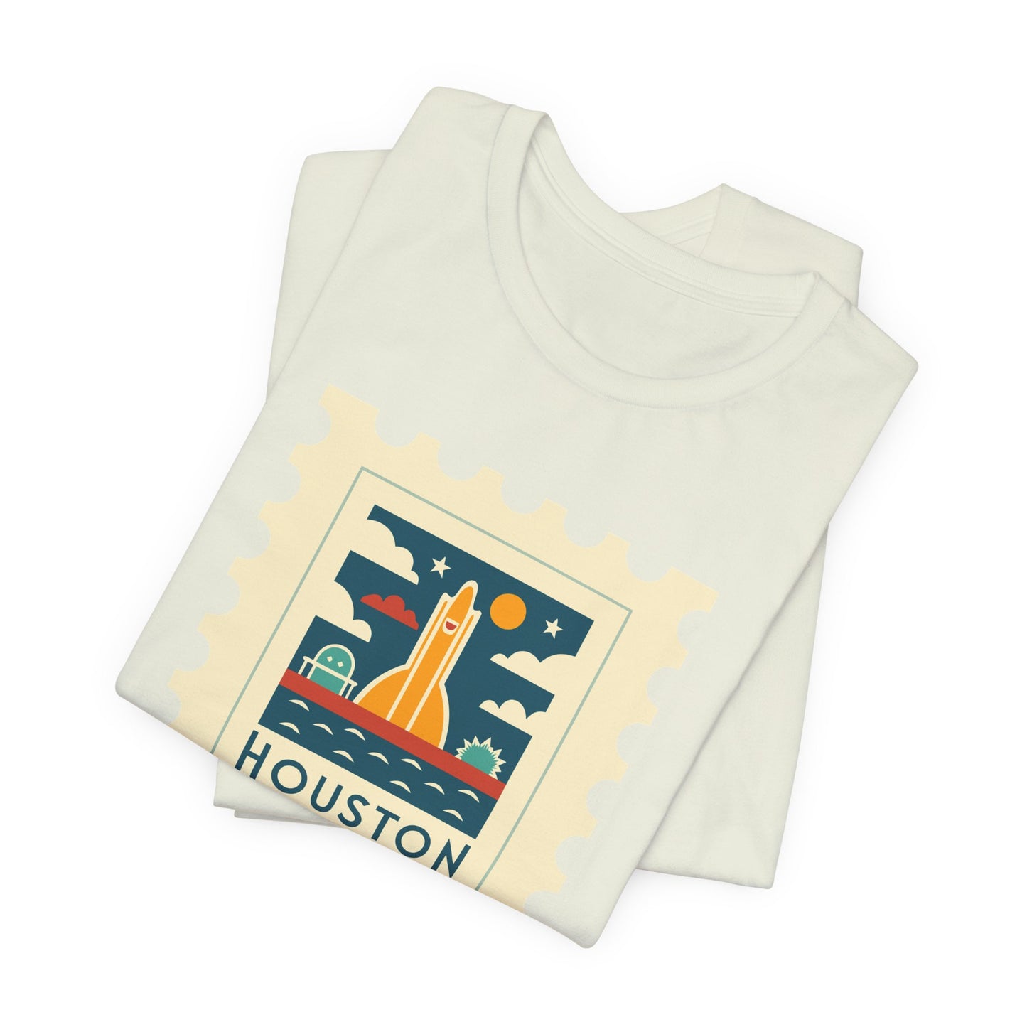Houston Texas Retro Stamp Unisex Tee - Graphic T-Shirt for Casual Wear - 12143