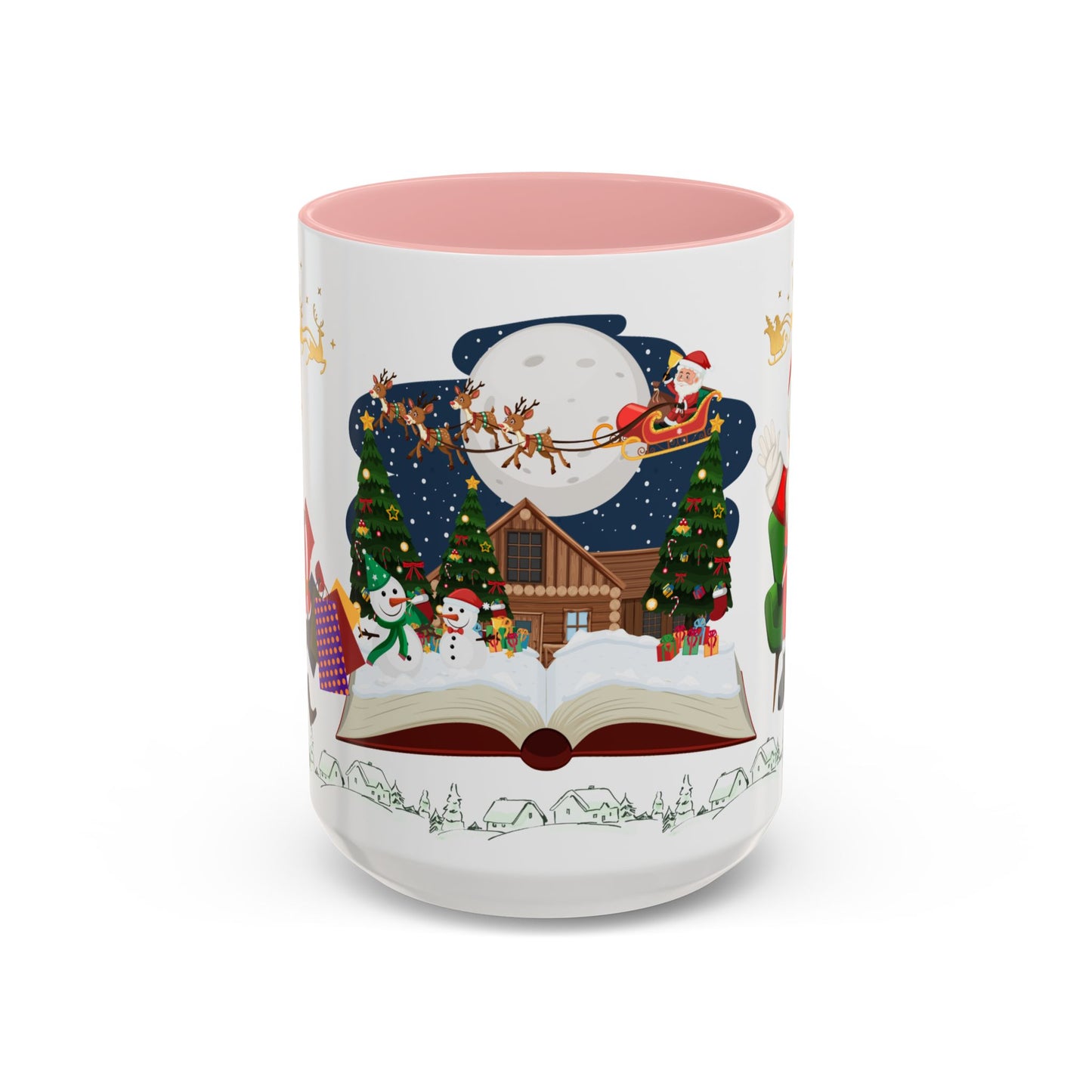 Santa is Coming - Accent Coffee Mug (11, 15oz)