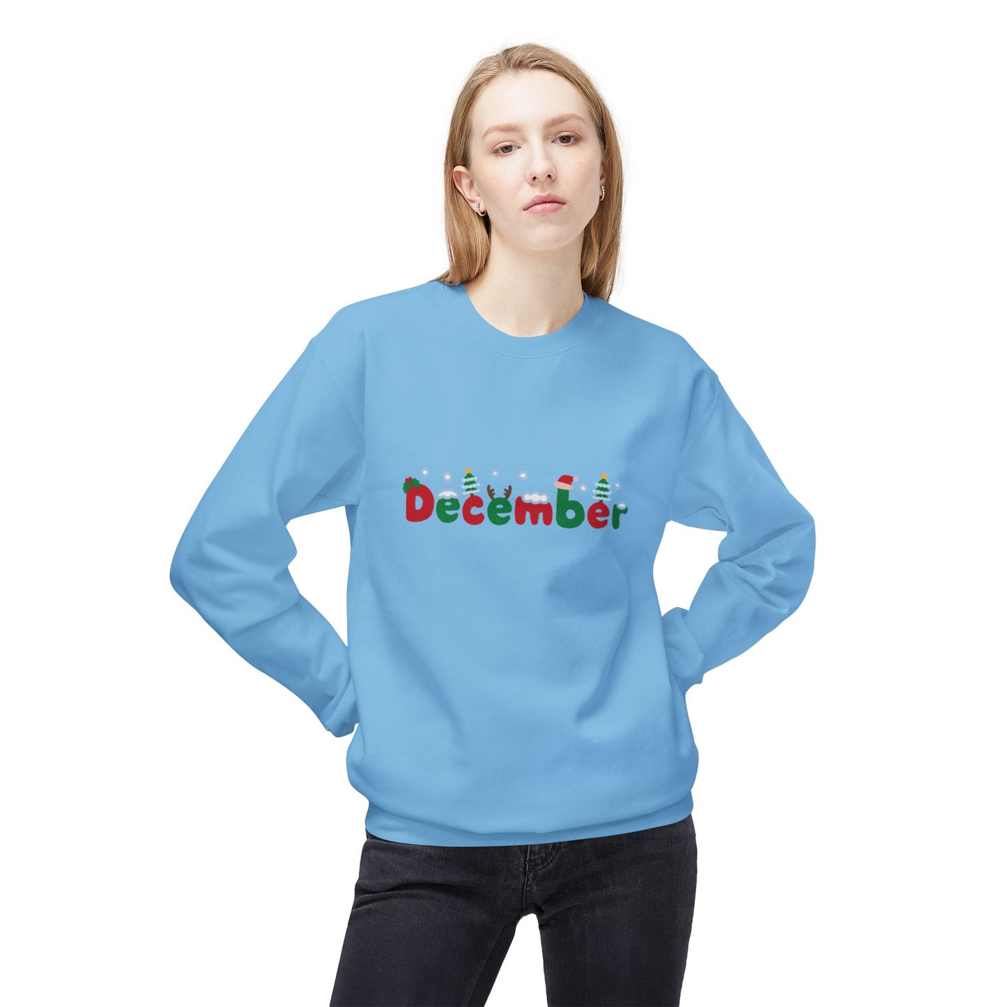 December - Unisex Midweight Softstyle Fleece Crewneck Sweatshirt - 10397