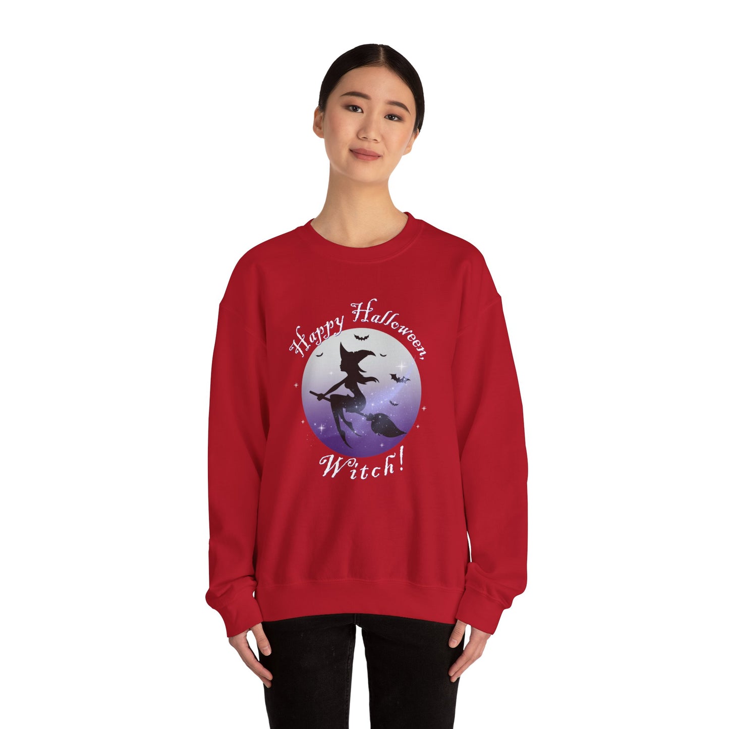 Happy Halloween, Witch! - Unisex Heavy Blend™ Crewneck Sweatshirt