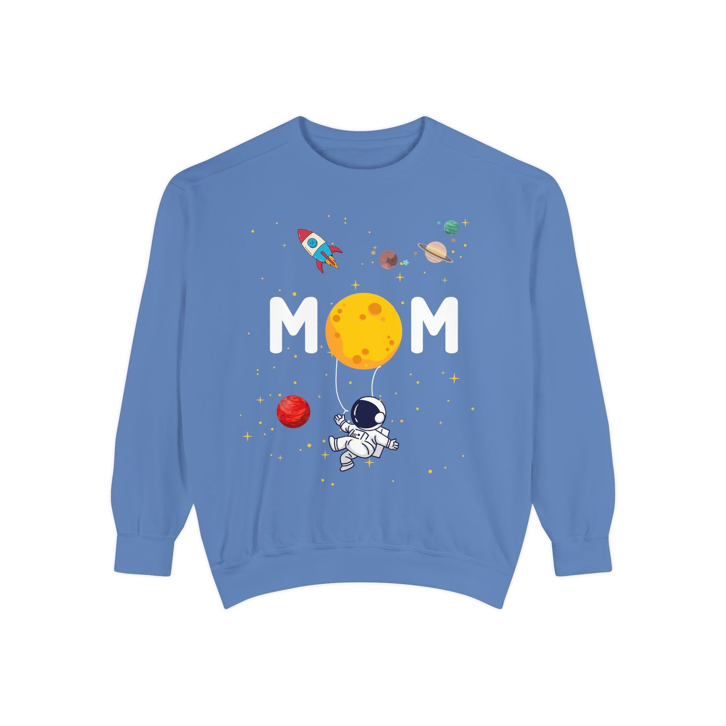 Astronaut Mom Garment-Dyed Sweatshirt | Space-Themed Gift for Mothers - 11838