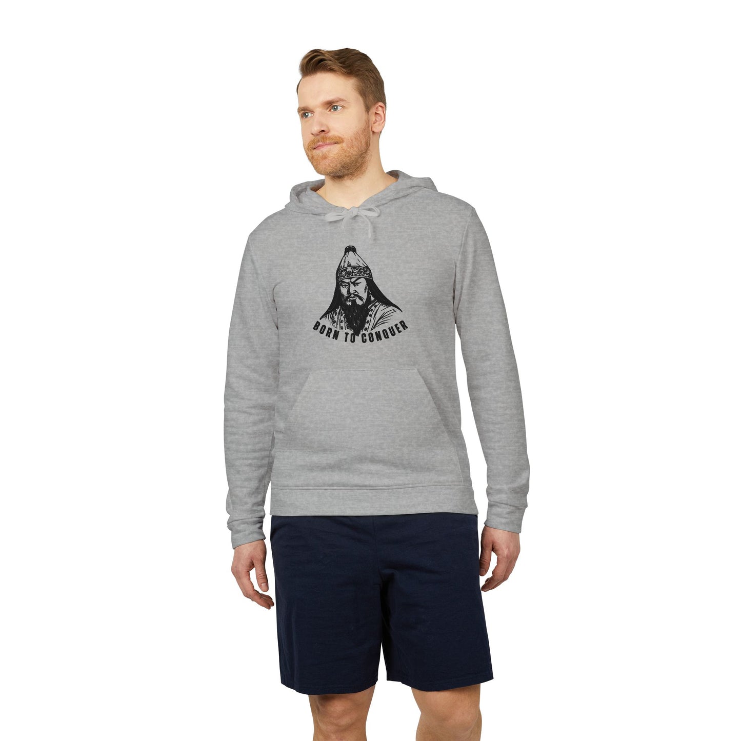 Chinggis Khan, Born To Conquer - Adidas Unisex Fleece Hoodie - 10756