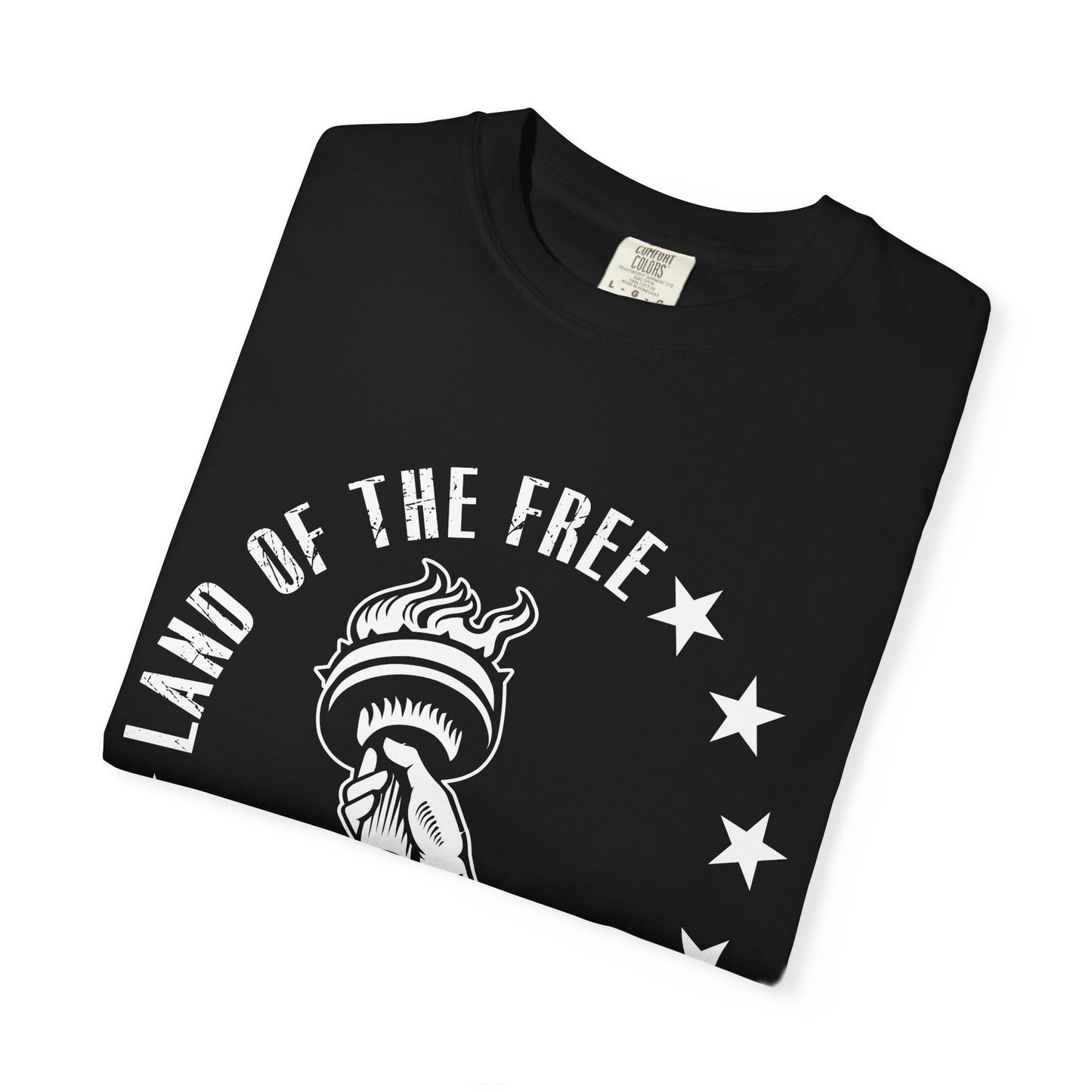 Land Of the Free Graphic T-Shirt, Casual Wear for Independence Day, Gift for Freedom Lovers, Unisex Tee for Everyday Style, Comfort and Style - 13640