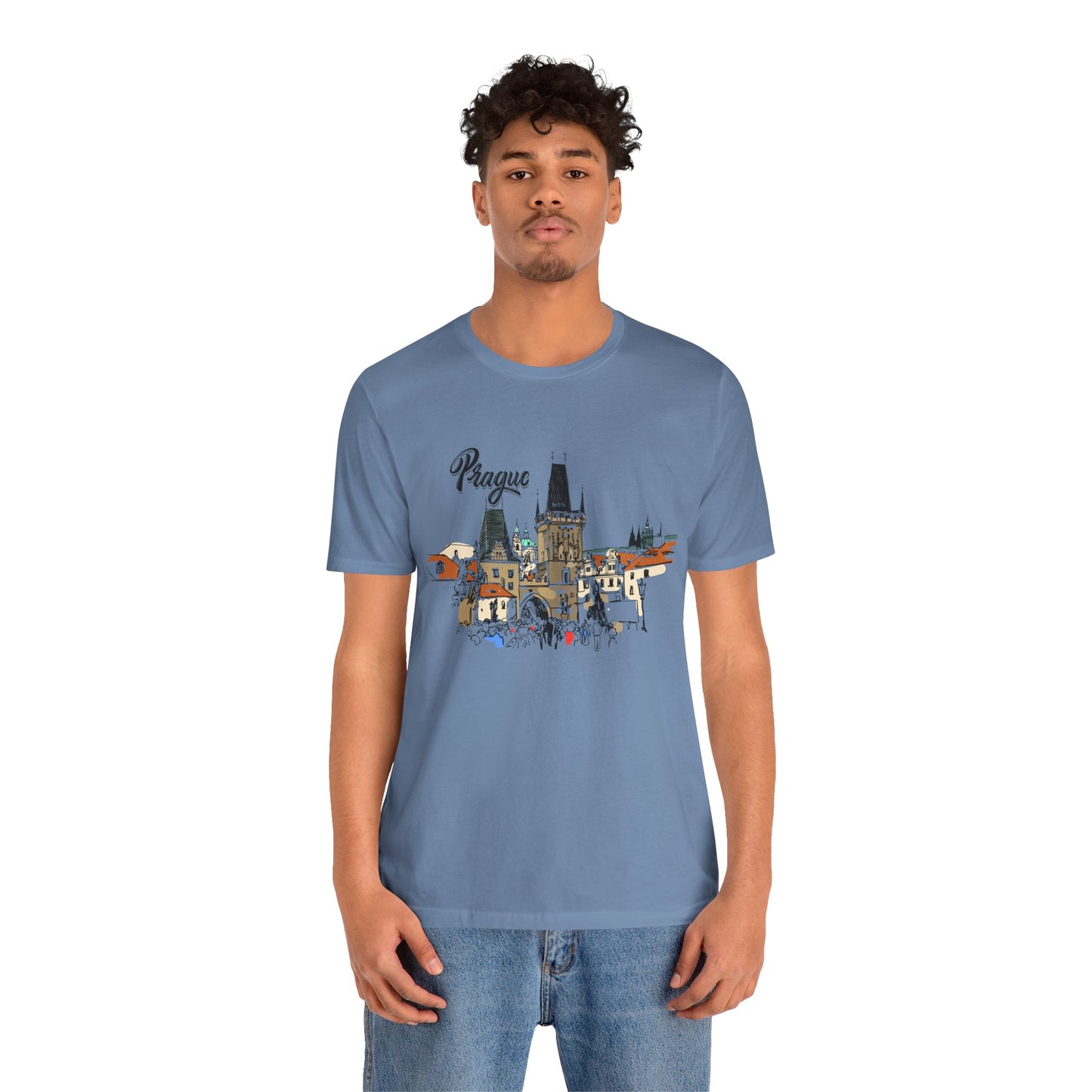 Prague Graphic Unisex Tee - Perfect Travel Souvenir - 12135