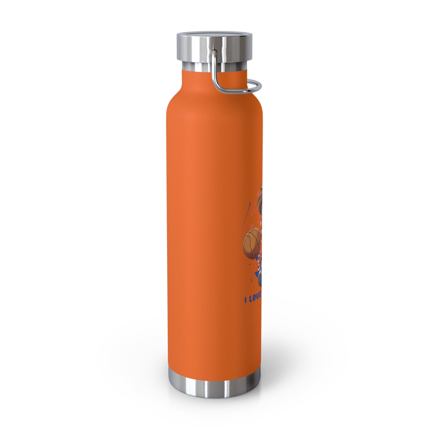 I Love Basketball - Copper Vacuum Insulated Bottle, 22oz