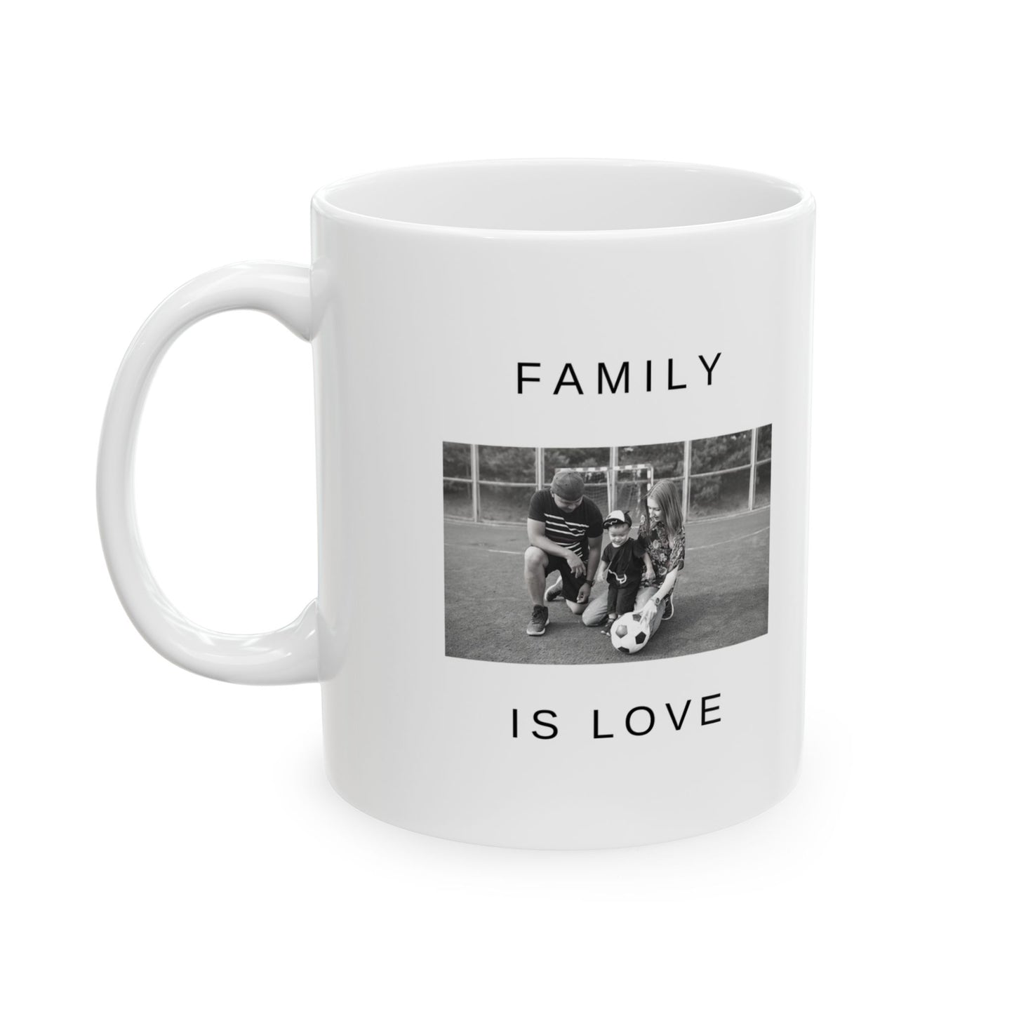 Family is Love, Photos, Customizable - Ceramic Mug, (11oz, 15oz) - 10995