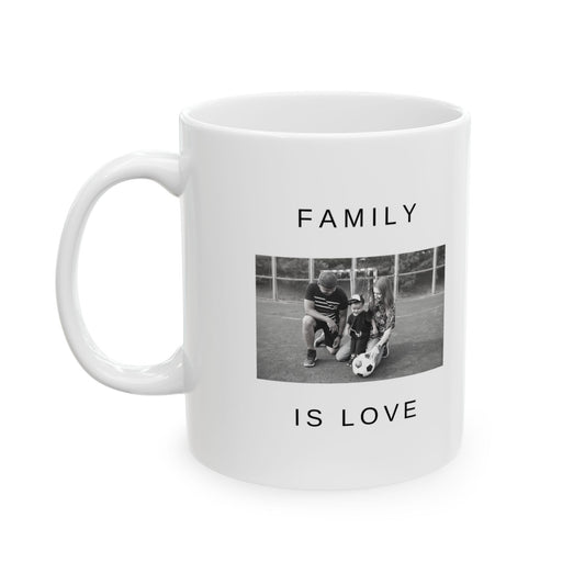 Family is Love, Photos, Customizable - Ceramic Mug, (11oz, 15oz) - 10995