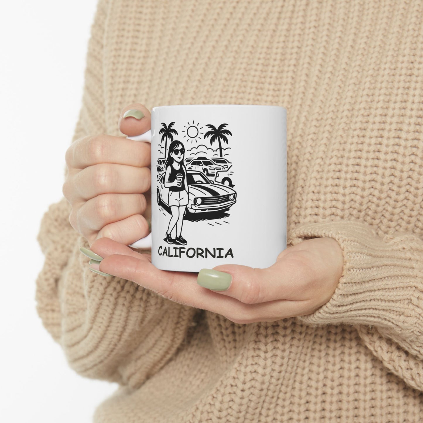 "Just a California girl, living in a traffic world." Ceramic Mug - 12730