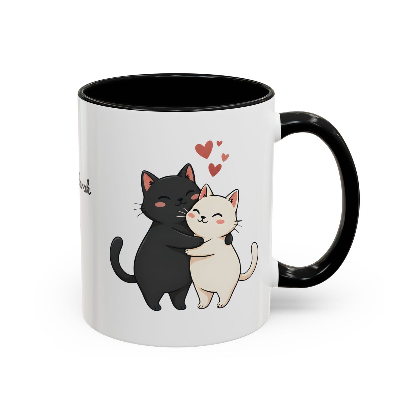 Cute Cats Personalized Mug — Custom Names & Established Date | Couple Valentine Gift (11oz / 15oz) - 14752