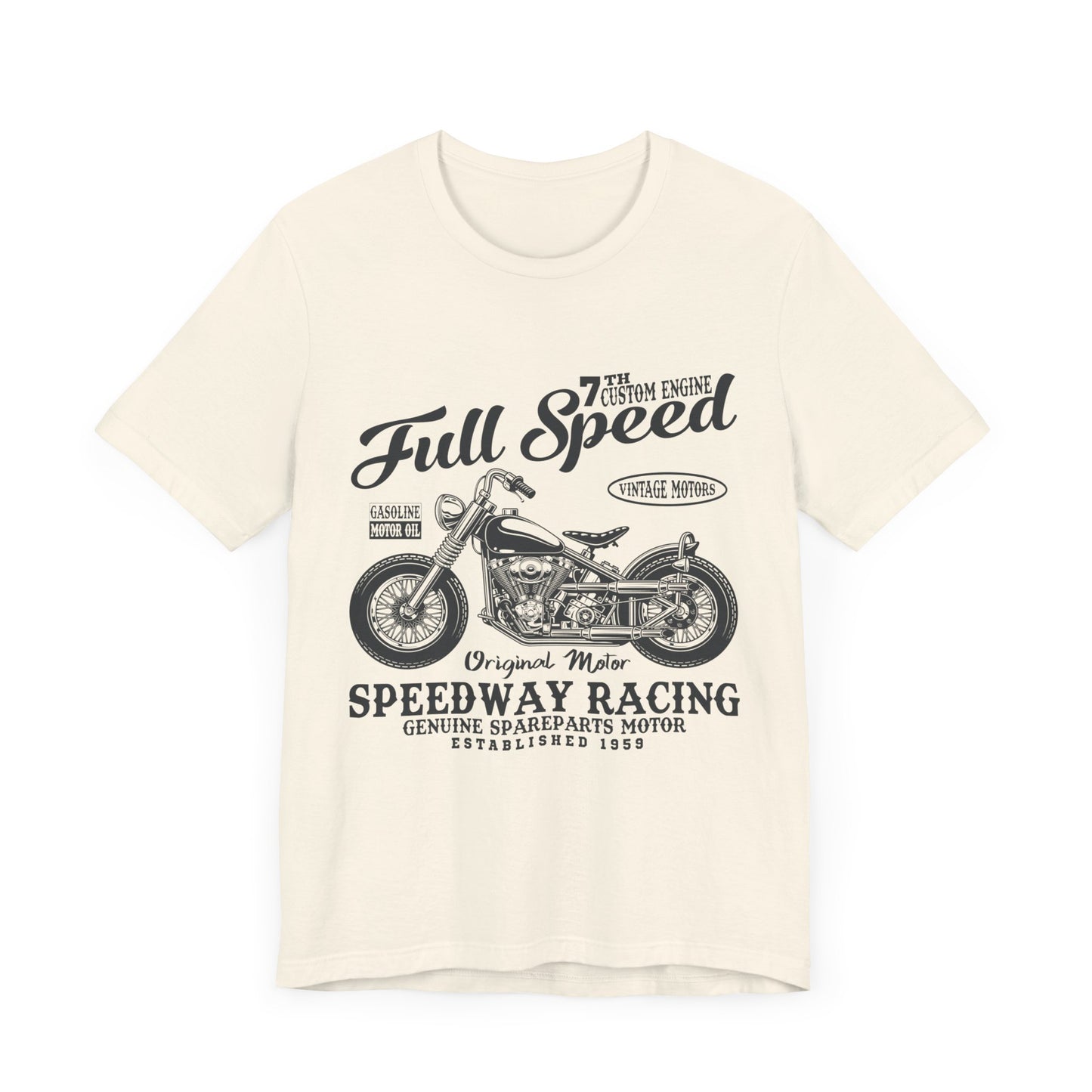 Full Speed, Vintage Motors - Unisex Jersey Short Sleeve Tee