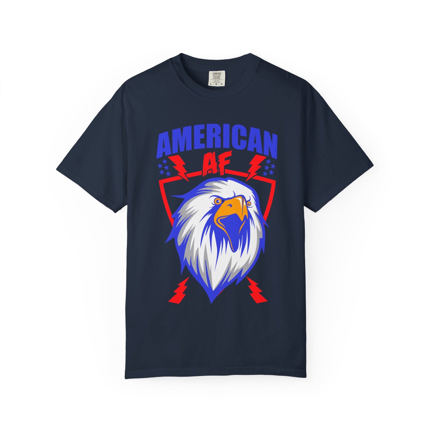 Patriotic Eagle T-Shirt, American AF Graphic Tee, Unisex Tee, 4th of July Shirt, Casual Wear, Gift for Patriots, Summer Style - 13731