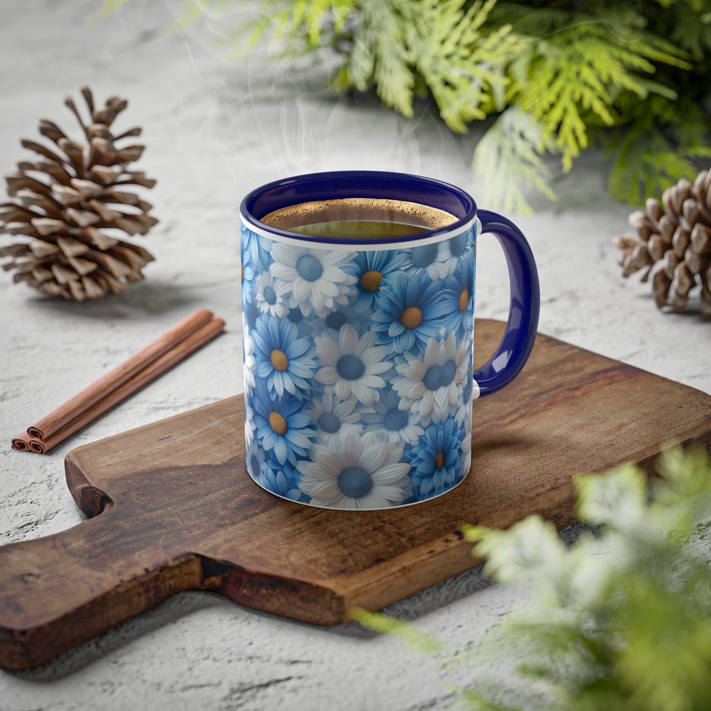 Peaceful blue blossoms - Colorful Mugs, 11oz